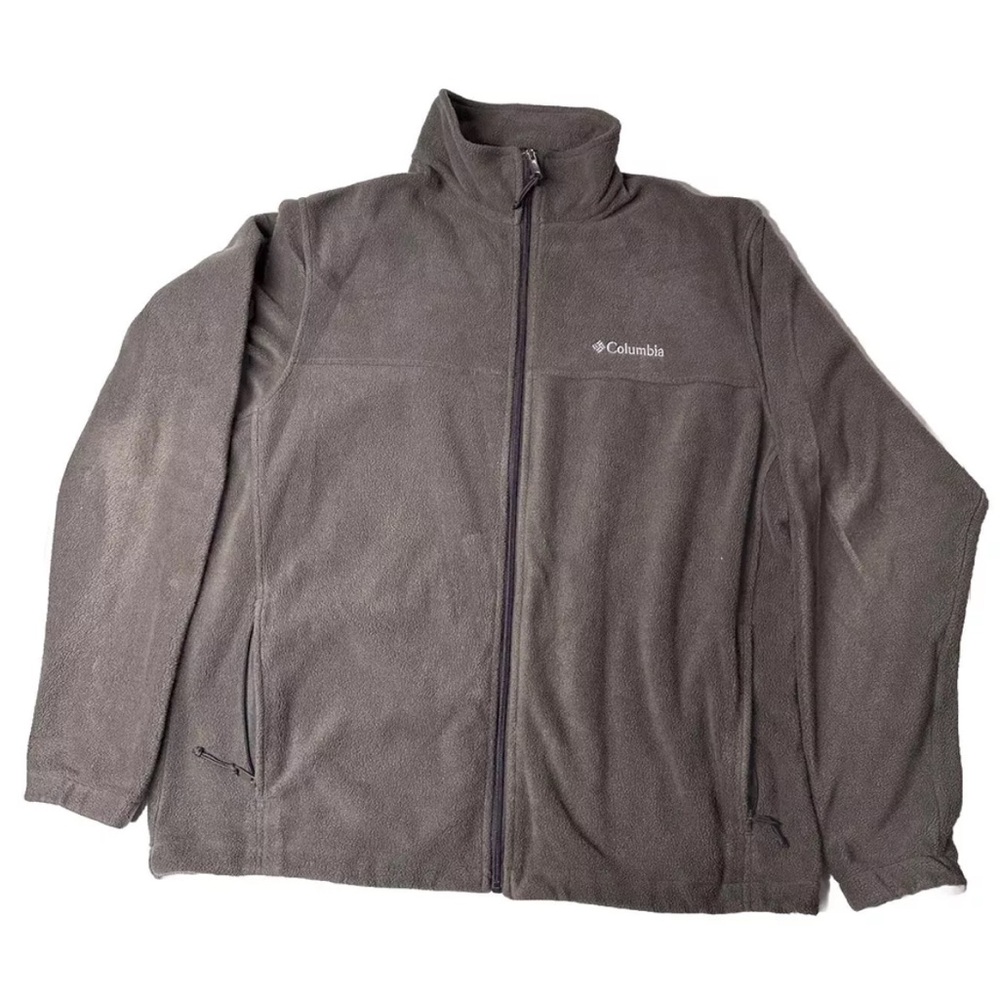 Mens XL Columbia 1476671 Polyester Jacket Dark Gray Long Sleeve